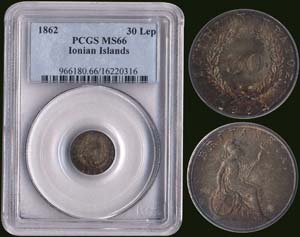 30 new Obols (1862) in silver with Seated ... 