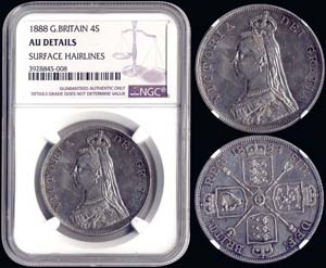 GREAT BRITAIN: Double Florin (1888) in ... 