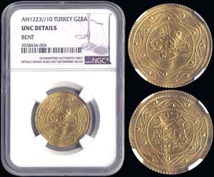 TURKEY: 2 RUMI ALTIN (AH1223//10) in gold. ... 