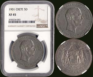 5 drx (1901 A) in silver (0,900) with ... 