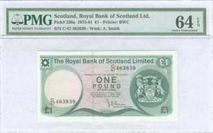 BANKNOTES OF OTHER COUNTRIES - SCOTLAND: 1 ... 