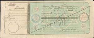 GREECE - Payment receipt (1.8.1892) of Saint ... 