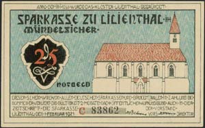 GERMANY: 25 Pf (1.2.1921) by Lilienthal ... 