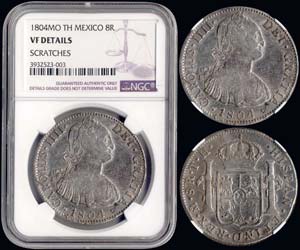 MEXICO: 8 Reales (1804 MO TH) in silver ... 