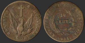 GREECE - 10 Lepta (1831) in copper with ... 