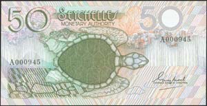 SEYCHELLES: 50 Rupees (ND 1979) in ... 