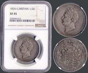 GREAT BRITAIN: 1/2 Crown (1826) in silver ... 