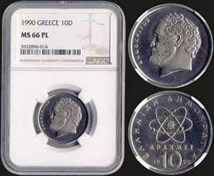 GREECE: 10 drx (1990) (type Ia) in ... 