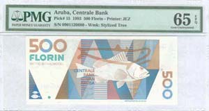 ARUBA: 500 Florin (16.7.1993) in multicolor ... 