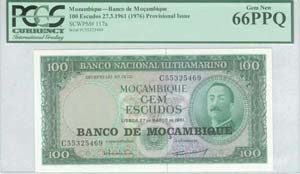 MOZAMBIQUE: 100 Escudos (ND 1976 - old date ... 