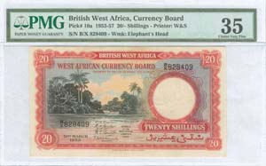 BRITISH WEST AFRICA: 20 Shillings ... 