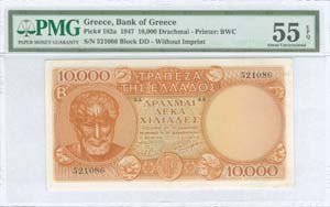 GREECE: 10000 Drachmas (29.12.1947 / B ... 