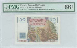 FRANCE: 50 Francs (8.4.1948) in red, blue ... 