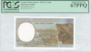 CENTRAL AFRICAN STATES - CONGO: 500 Francs ... 