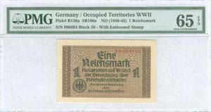 GREECE: 1 Reichsmark (ND 1940-45) in ... 