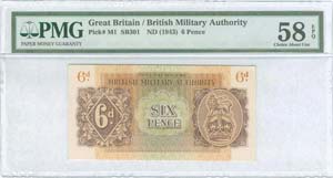 GREECE: 6 Pence (ND 1943) of British ... 