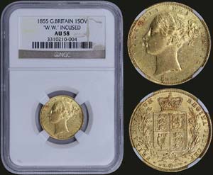 GREAT BRITAIN: 1 Sovereign (1855) in gold ... 