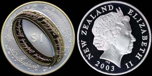 NEW ZEALAND: 1 Dollar (2003) in silver ... 