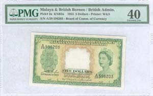 MALAYA & BRITISH BORNEO: 5 Dollars ... 