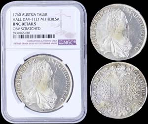 AUSTRIA: 1 Thaler (1760) in silver (0,833). ... 