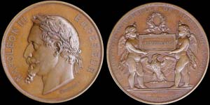 FRAΝCE: Commemorative medal in copper for ... 