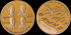 Bronze medal (1984) commemorating the 40th ... 