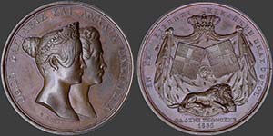 GREECE: 1840. Copper medal comemorating the ... 