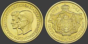 GREECE: Gold medal commemorating the 25 ... 