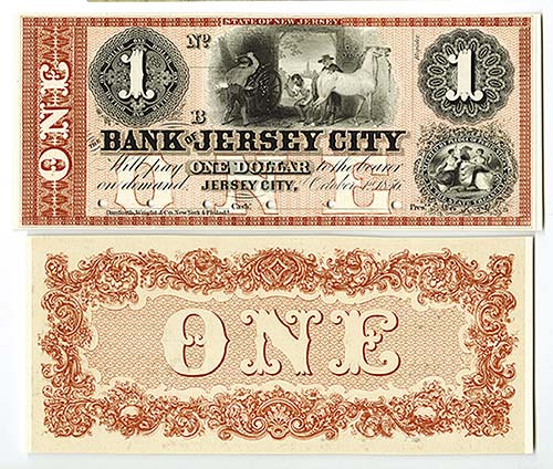 Jersey City, New Jersey. 1856, $1, ... 