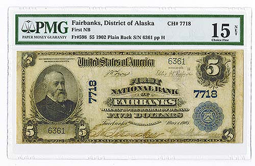 Fairbanks, Alaska. $5, Blue Seal, ... 