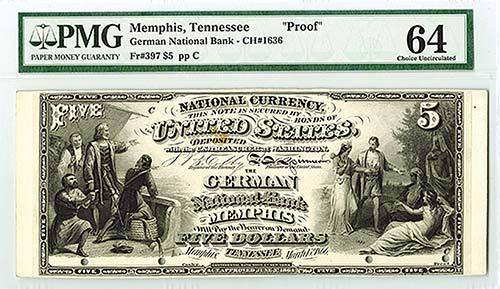 Memphis, Tennessee. Proof $5, ... 