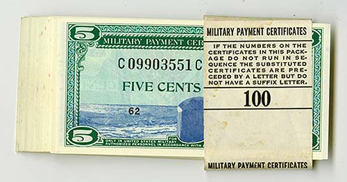 M.P.C., 5 cents, Series 681, ... 