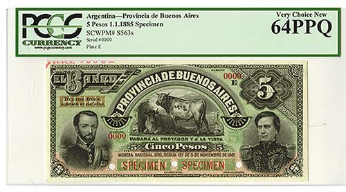 Buenos Aires, Argentina. 5 Pesos, ... 
