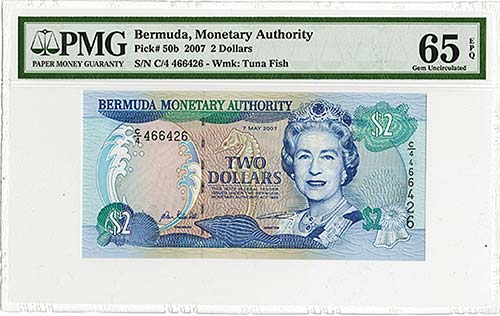 Bermuda, 7 May 2007, $2, P-50 b, ... 