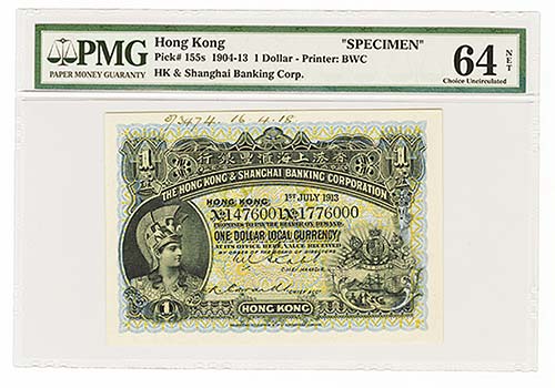 Hong Kong, 1st July, 1913, $1, ... 