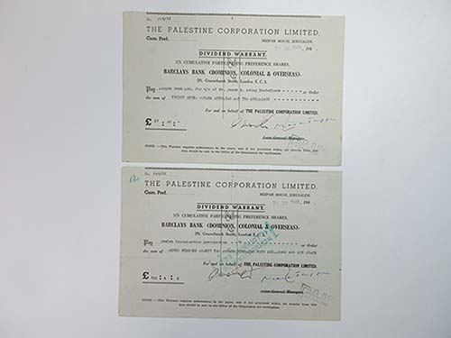Palestine. Pair of Cancelled ... 