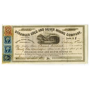 Nevada, January 5, 1865, I/U Stock, 25 1/2 ... 