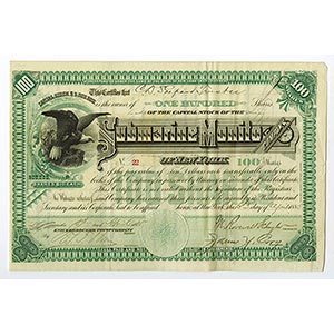 New York. 100 Shrs, I/U Stock Certificate. ... 