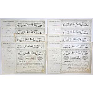 Maysville, Kentucky. Group of 10 Issued and ... 