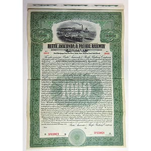 Montana, 1914, $1000, 1st Mortgage, 5% Gold ... 
