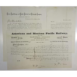 USA & Mexico. Group of items pertaining to ... 