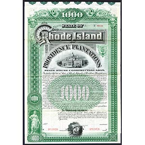 Rhode Island, 1894, $1000, 3 1/2% Gold Bond ... 