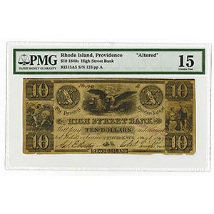 Providence, Rhode Island. Aug.1, 1847, $10, ... 