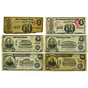 Lot of 6 notes, Includes Pennsylvania ... 