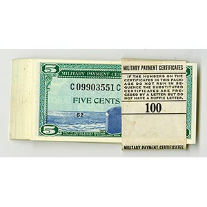 M.P.C., 5 cents, Series 681, ... 