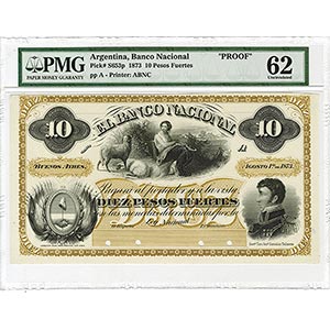 Buenos Aires, Argentina. 1873. 10 Pesos ... 