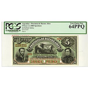 Buenos Aires, Argentina. 5 Pesos, P-S563s, ... 