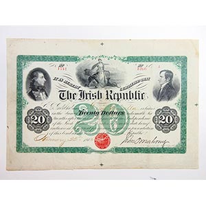 Irish Republic, January 23rd, 1866, $20, ... 