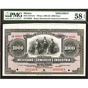 Mexico, specimen 1000 Peso note, ND (ca. ... 