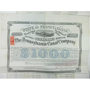 Pennsylvania, Lot of 9 bonds, all are ... 